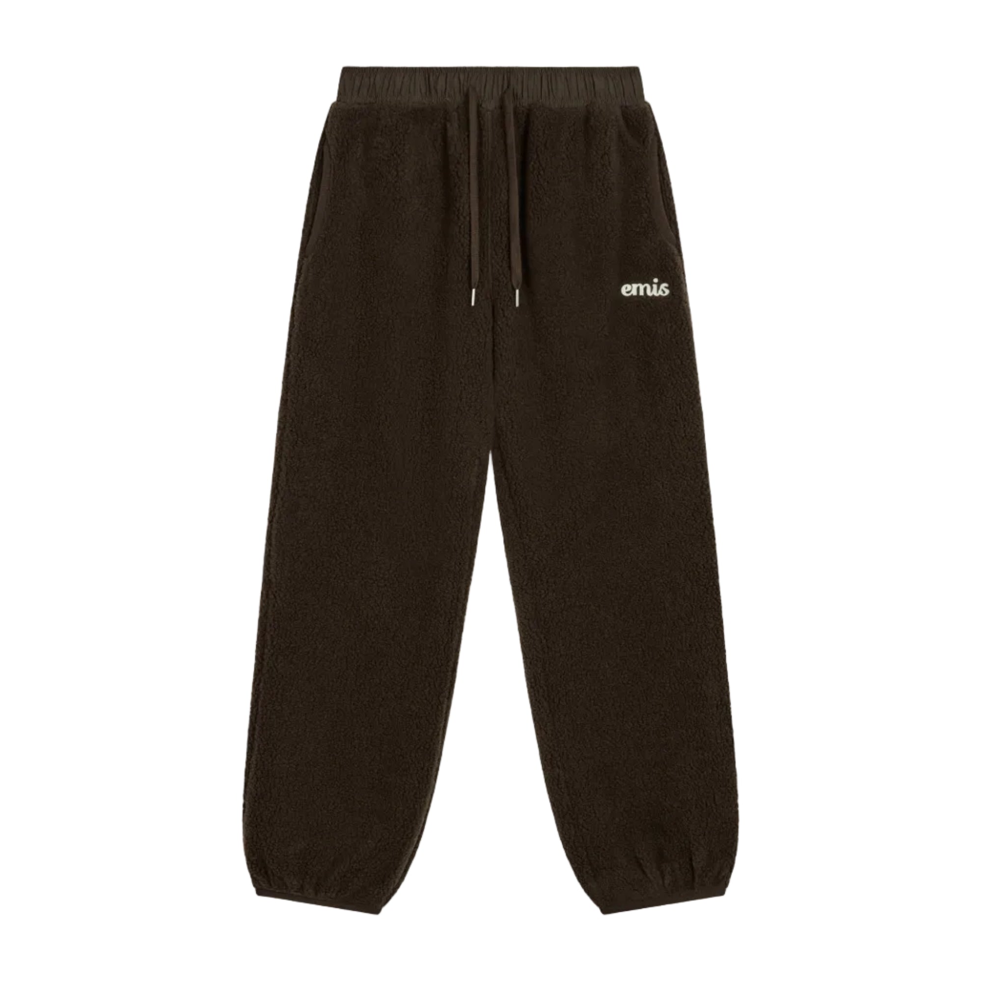 (W) FLEECE JOGGER PANTS - BROWN