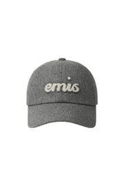 BOUCLE LETTERING LOGO BALL CAP - GRAY