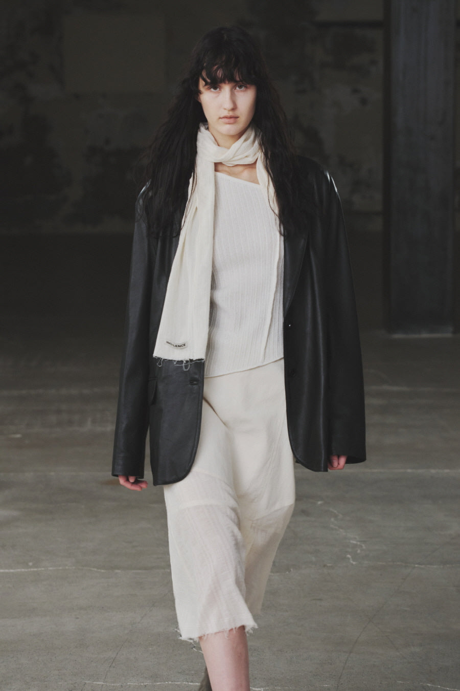 Natural Cut-Off Scarf IVORY