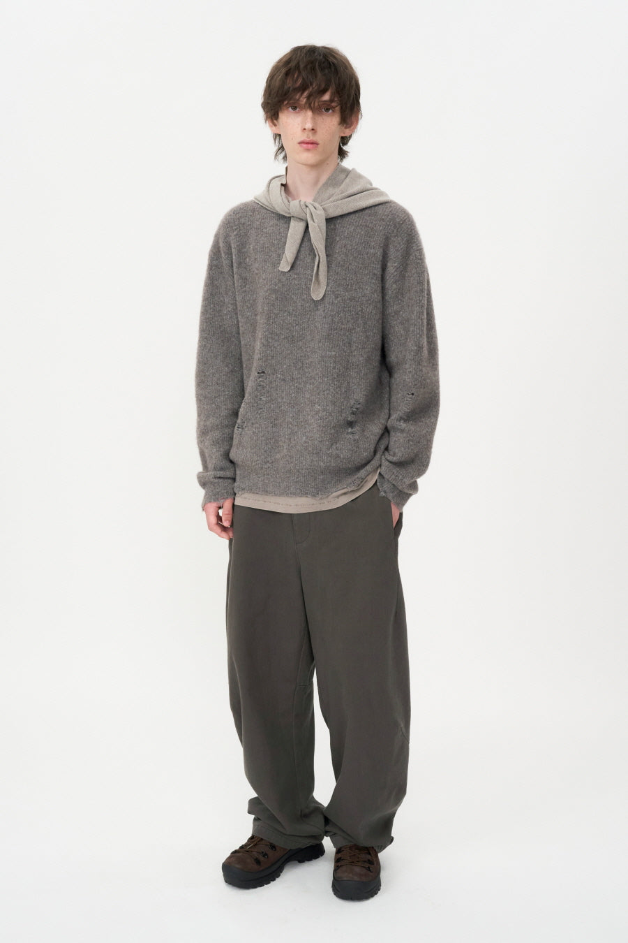 Insizeon Curved Pants Taupe Brown