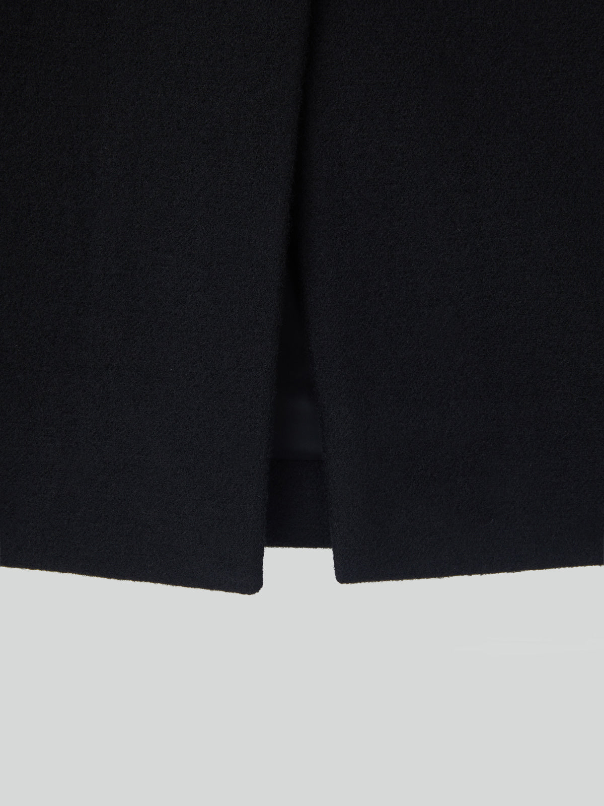 Wool Midi Skirt (Black)