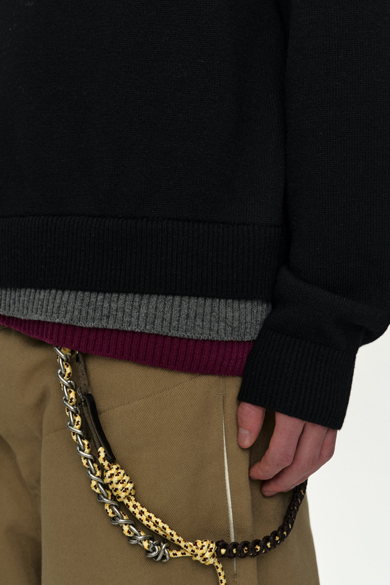 [2/20 Pre-order Shipping] LAYERED CARDIGAN atb1433m(BLACK)