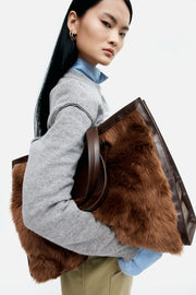 LINUS FUR BAG aaa493u (BROWN)