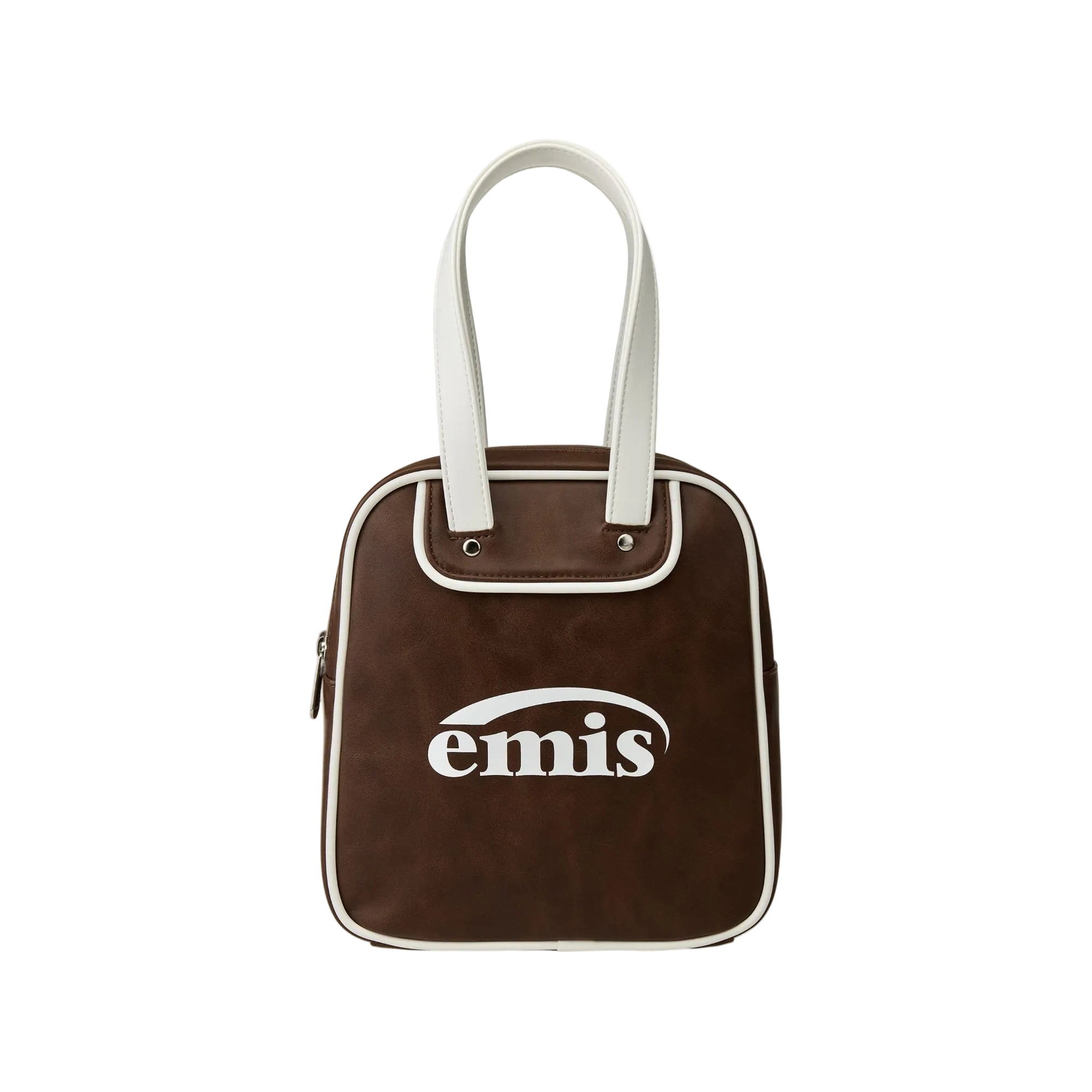 VINTAGE SQUARE BOWLING BAG - BROWN