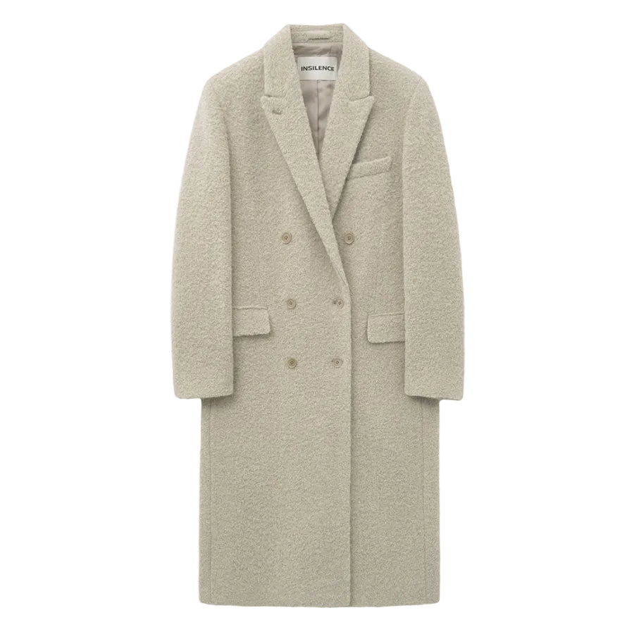 Boucle Alpaca Hair Double Coat ASH BEIGE