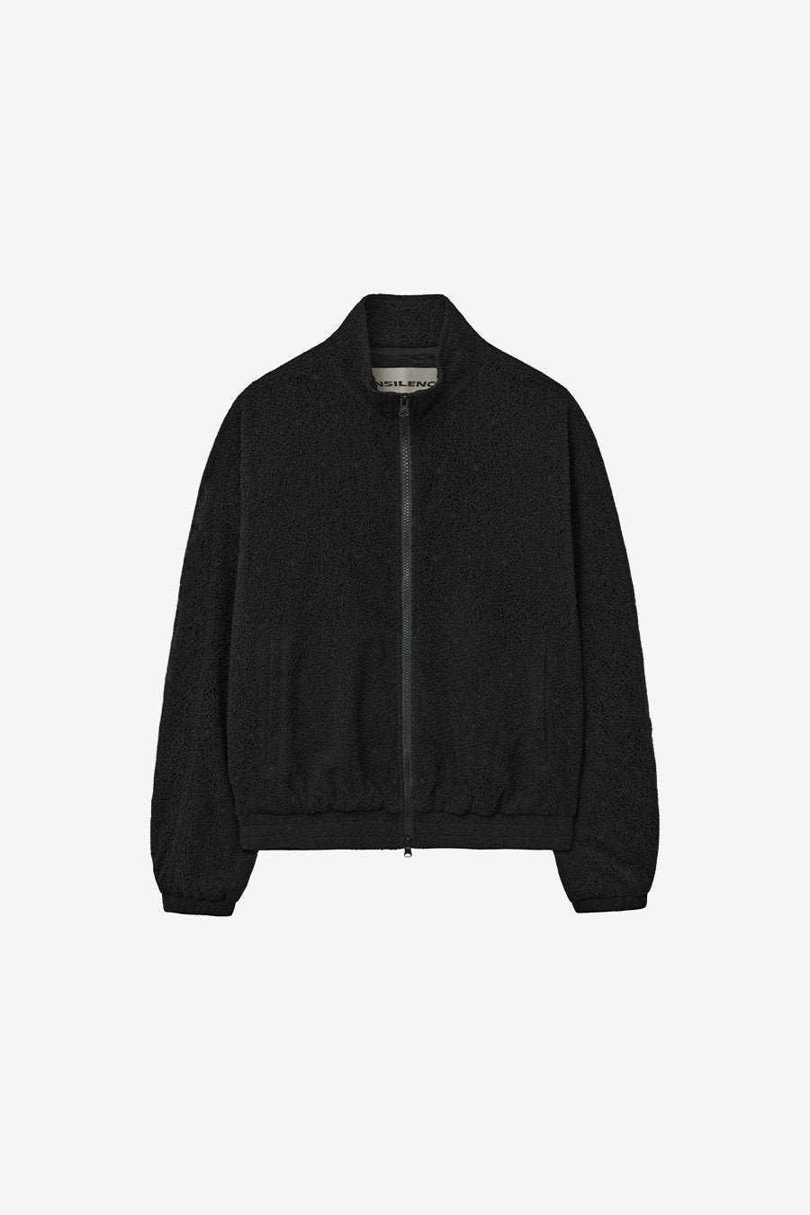 Lace Zip-Up Jumper BLACK