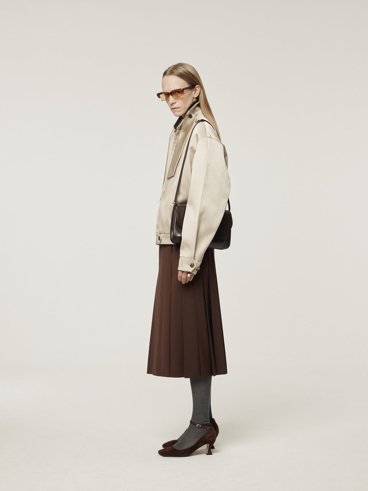 DOUBLE SATIN JUMPER (SAND BEIGE)