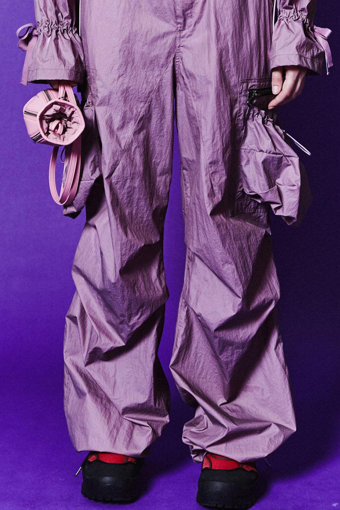 BALLOON POCKET PANTS apa709w (DUSTY PINK)