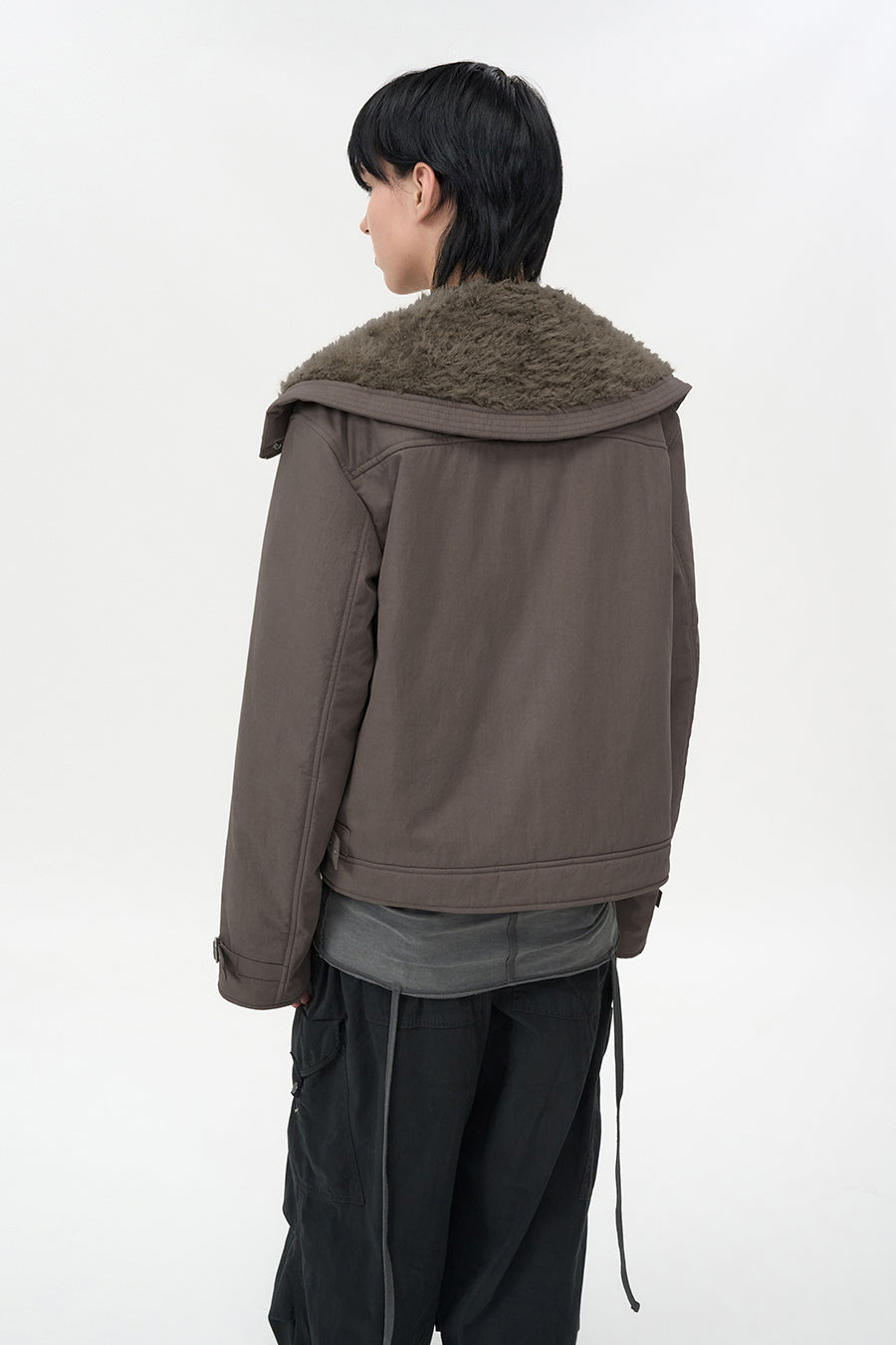 Spread Fur Color Jumper BROWN