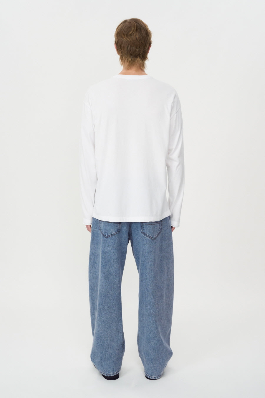 Curved Wide Jeans BLUE