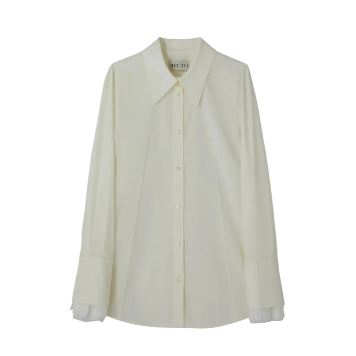PLEATS CUFFS POINT SHIRT (CREAM)