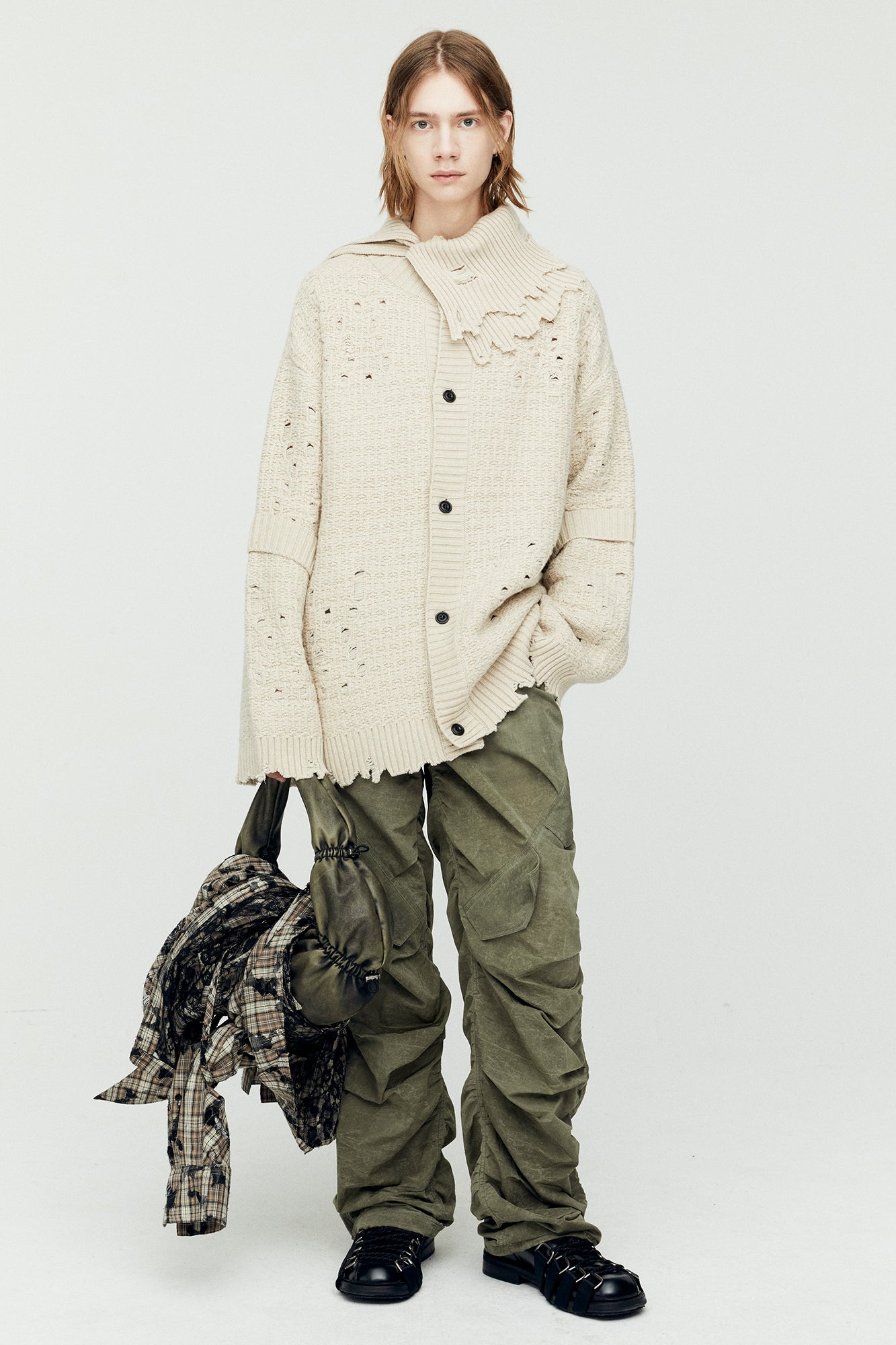 UNISEX ROGHEN WOOL NECK WARMER aaa421u (TAUPE)