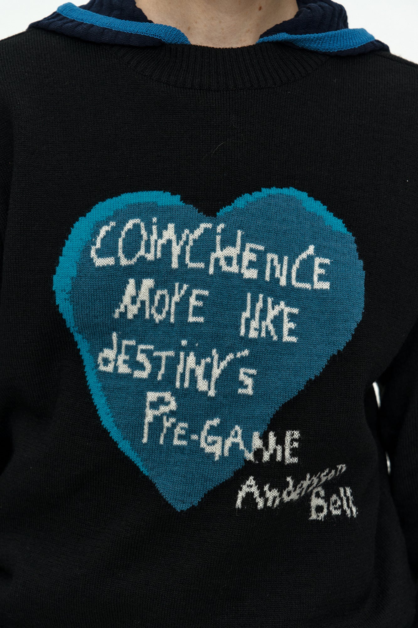 GIRL'S HEART MESSAGE CREW-NECK SWEATER atb1464w(BLACK)