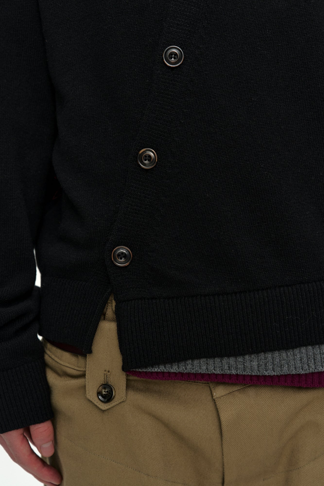 [2/20 Pre-order Shipping] LAYERED CARDIGAN atb1433m(BLACK)