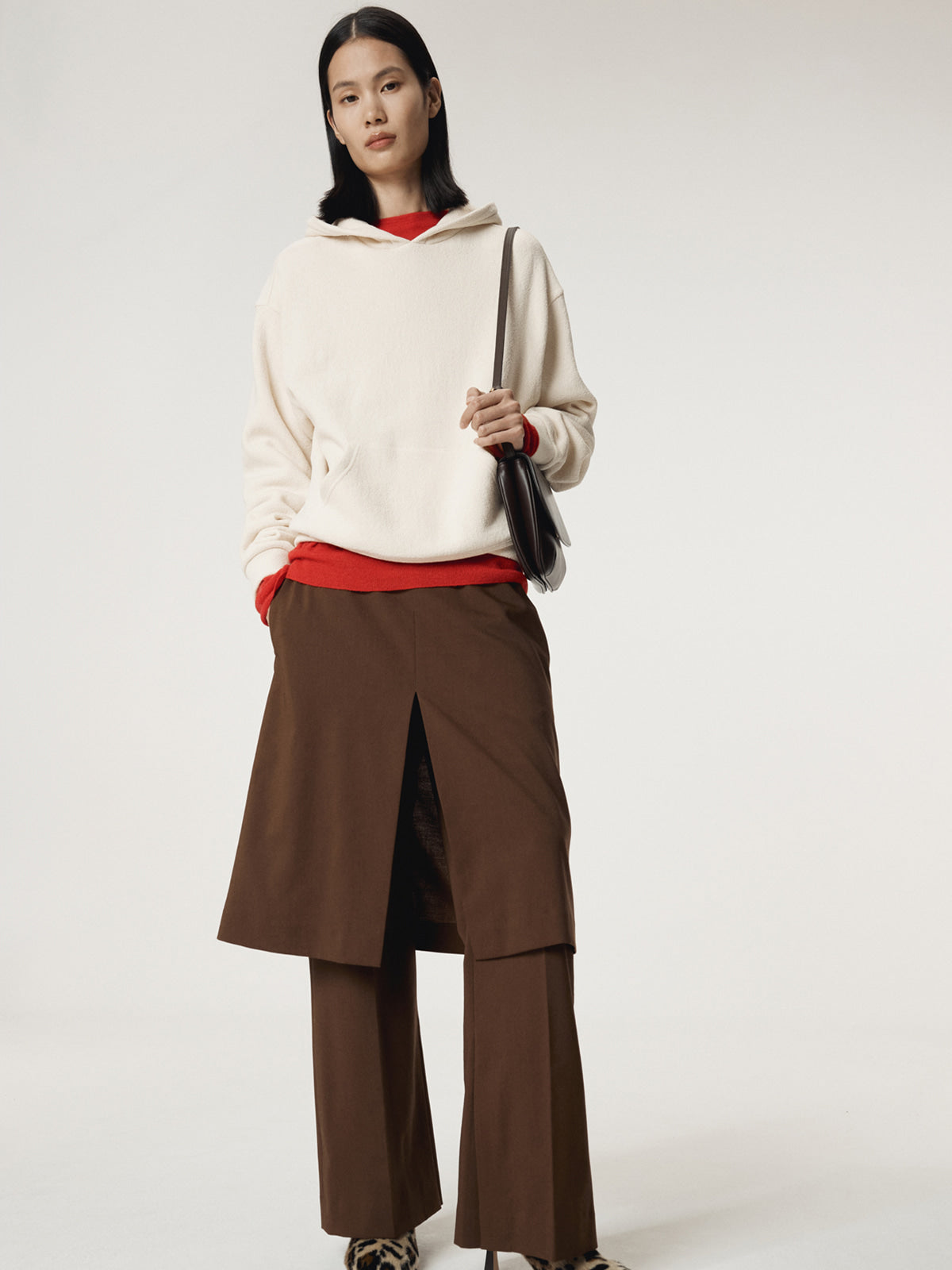 RC LAYERED SKIRT PANTS (TOBACCO)