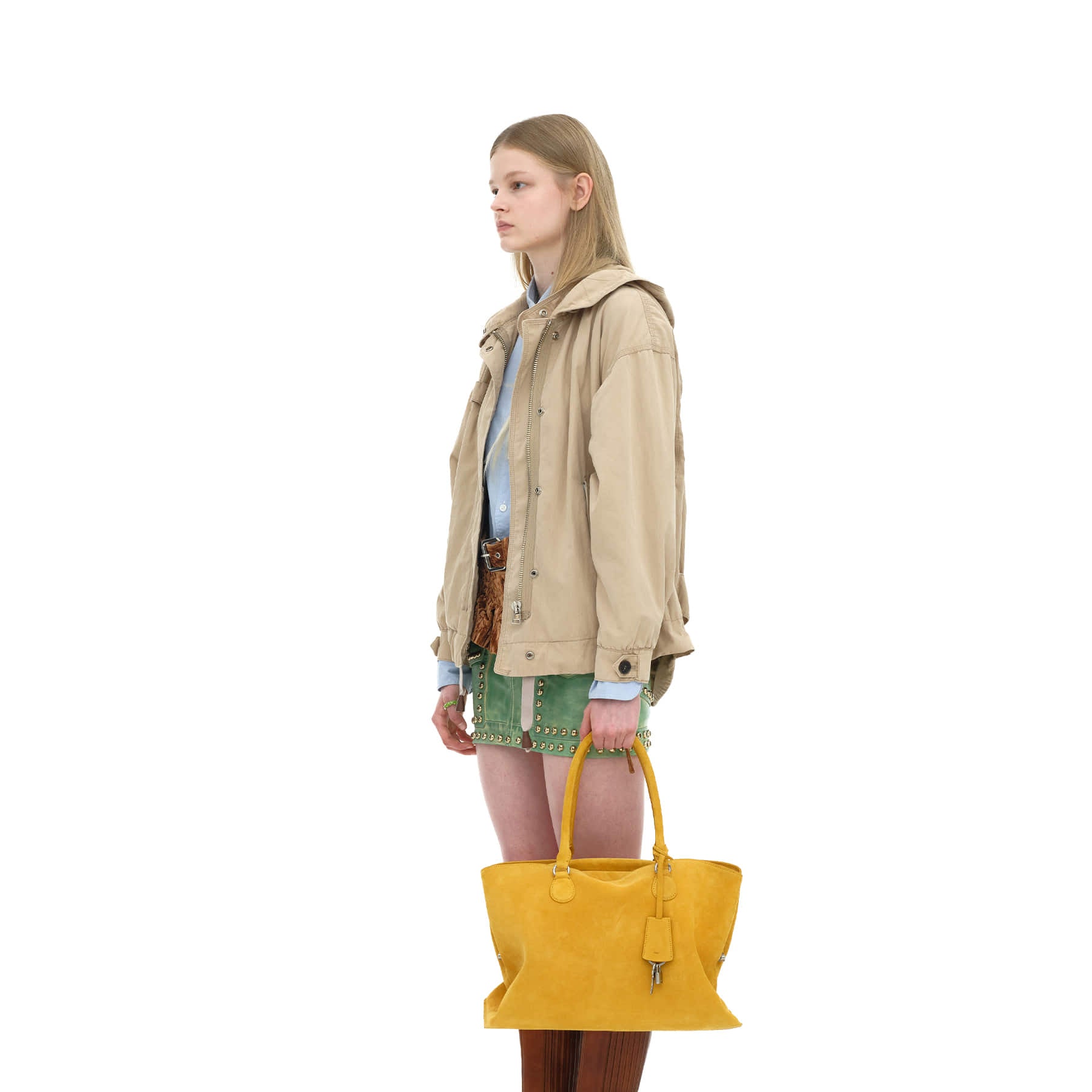 SHELL BROT LARGE [SUEDE MUSTARD]