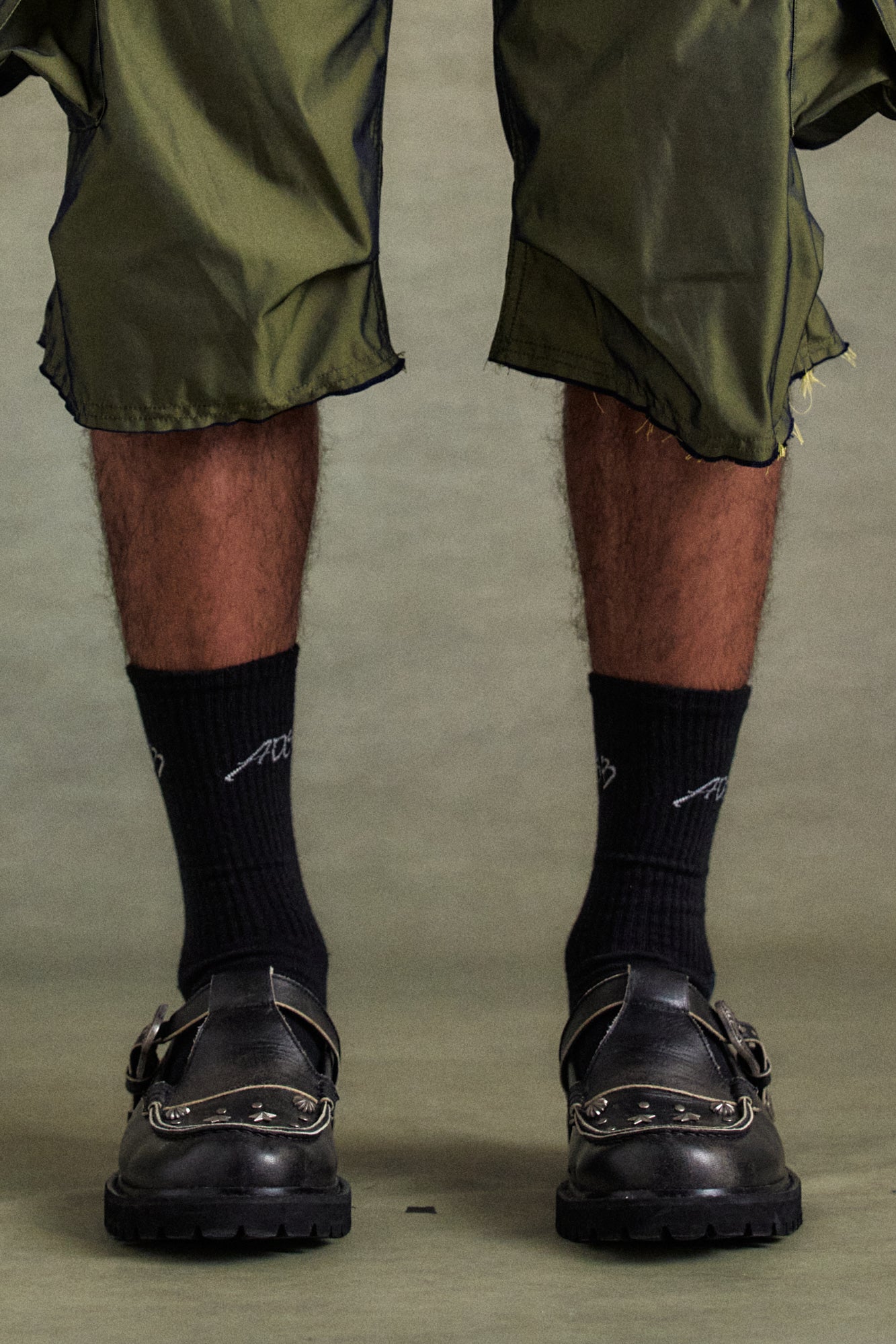 UNISEX WESTERN MARY JANE LOAFERS aaa464u (BLACK)