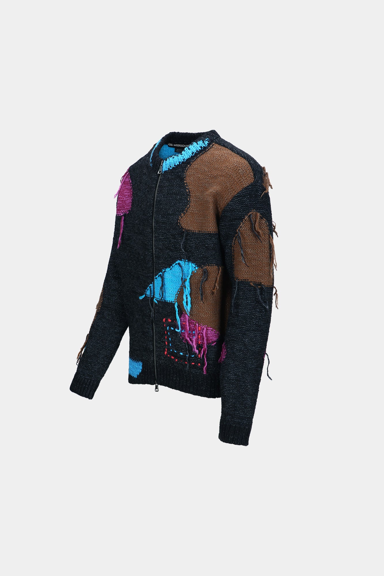 UNISEX INTARISA ZIP-UP CREWNECK SWEATER atb1333u (BLACK)