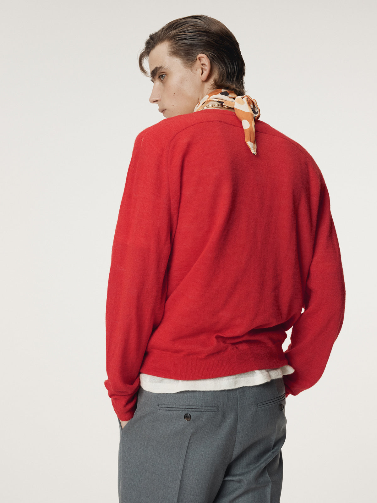 RC SHEER KNIT TOP (SCARLET RED)