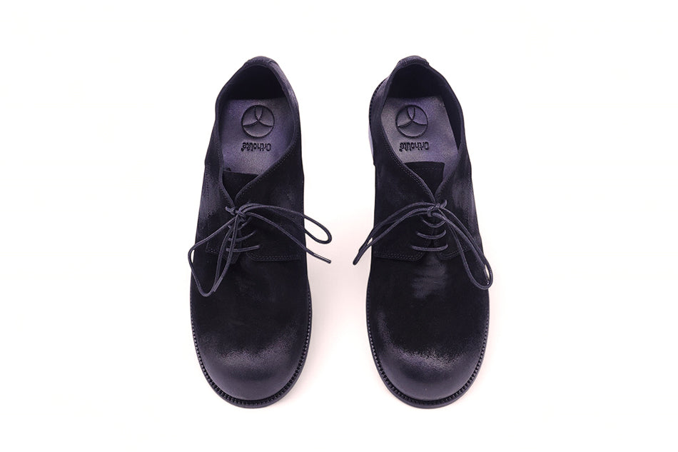 Holly Suede Comfort Derby Shoes Black