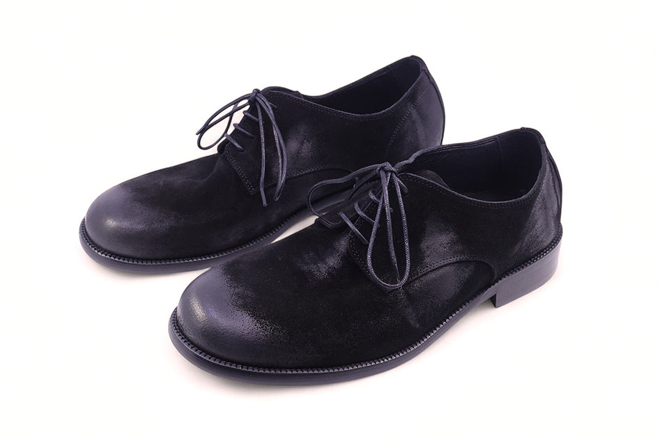 Holly Suede Comfort Derby Shoes Black