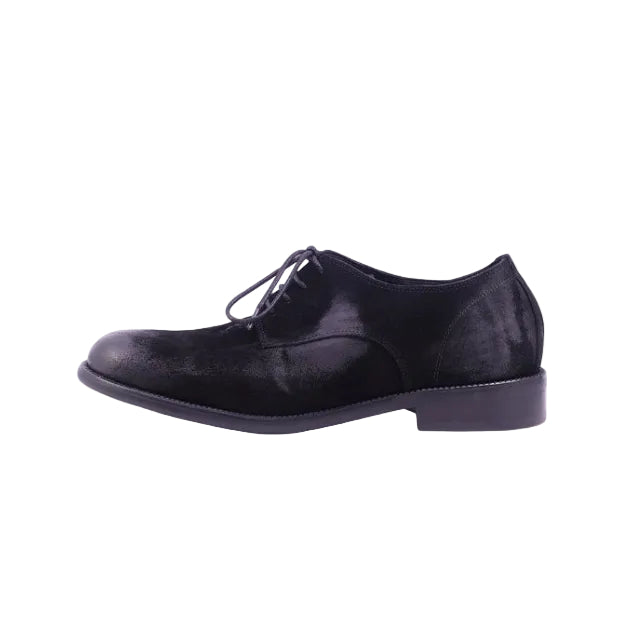 Holly Suede Comfort Derby Shoes Black