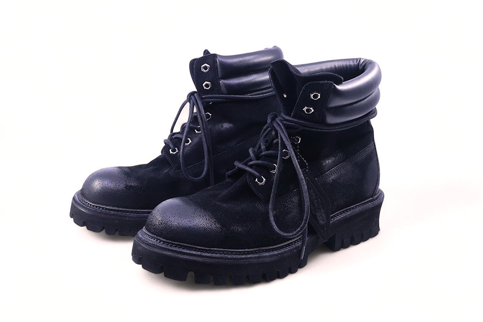 6.5cm 1990 Commando Sole Suede Boots Black