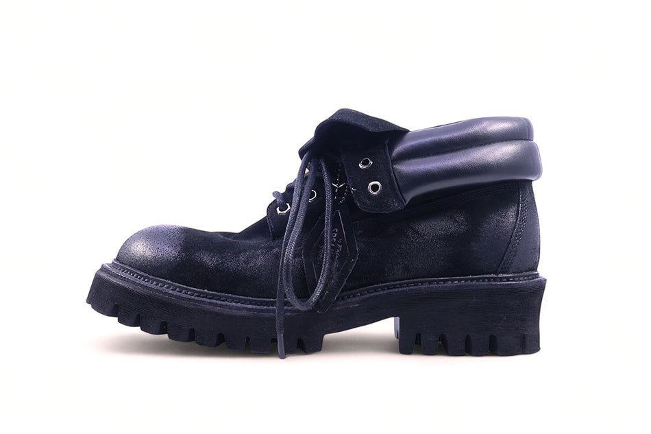 6.5cm 1990 Commando Sole Suede Boots Black