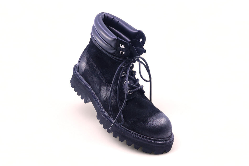 6.5cm 1990 Commando Sole Suede Boots Black
