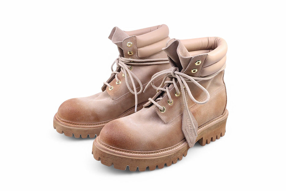 6.5cm 1990 Commando Sole Suede Boots Sand