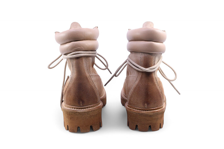6.5cm 1990 Commando Sole Suede Boots Sand