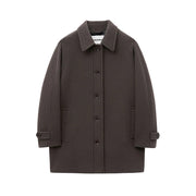 Soft Half Balmacan Coat BROWN