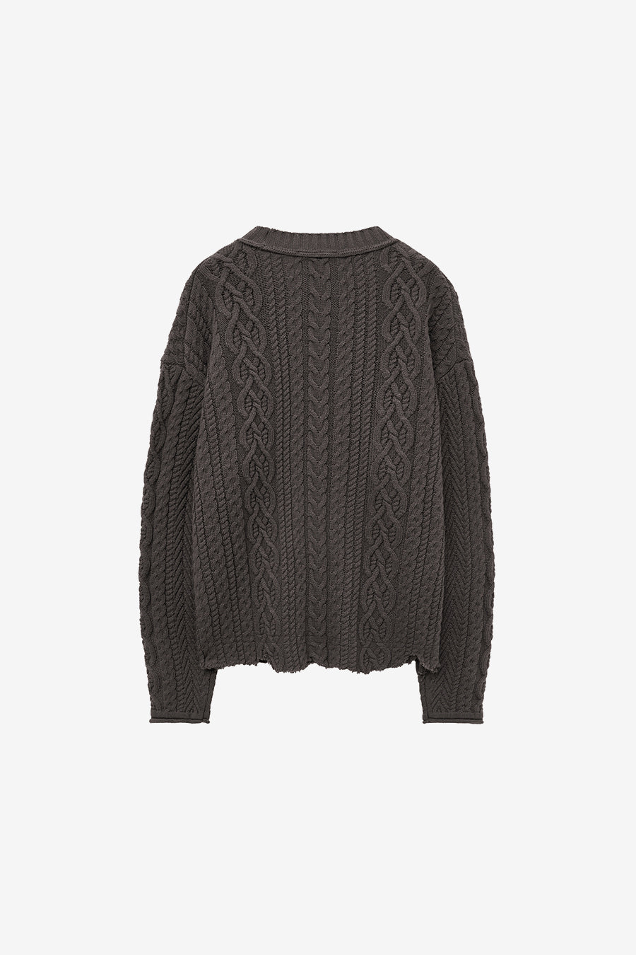 Grunge Fisherman Pullover ASH BROWN