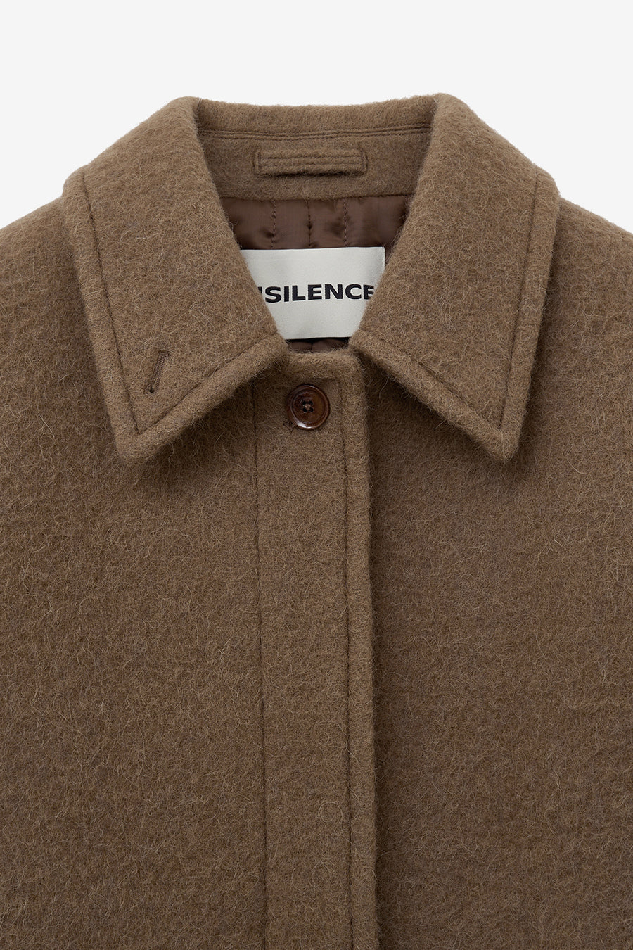 Hairy alpaca half coat CAMEL