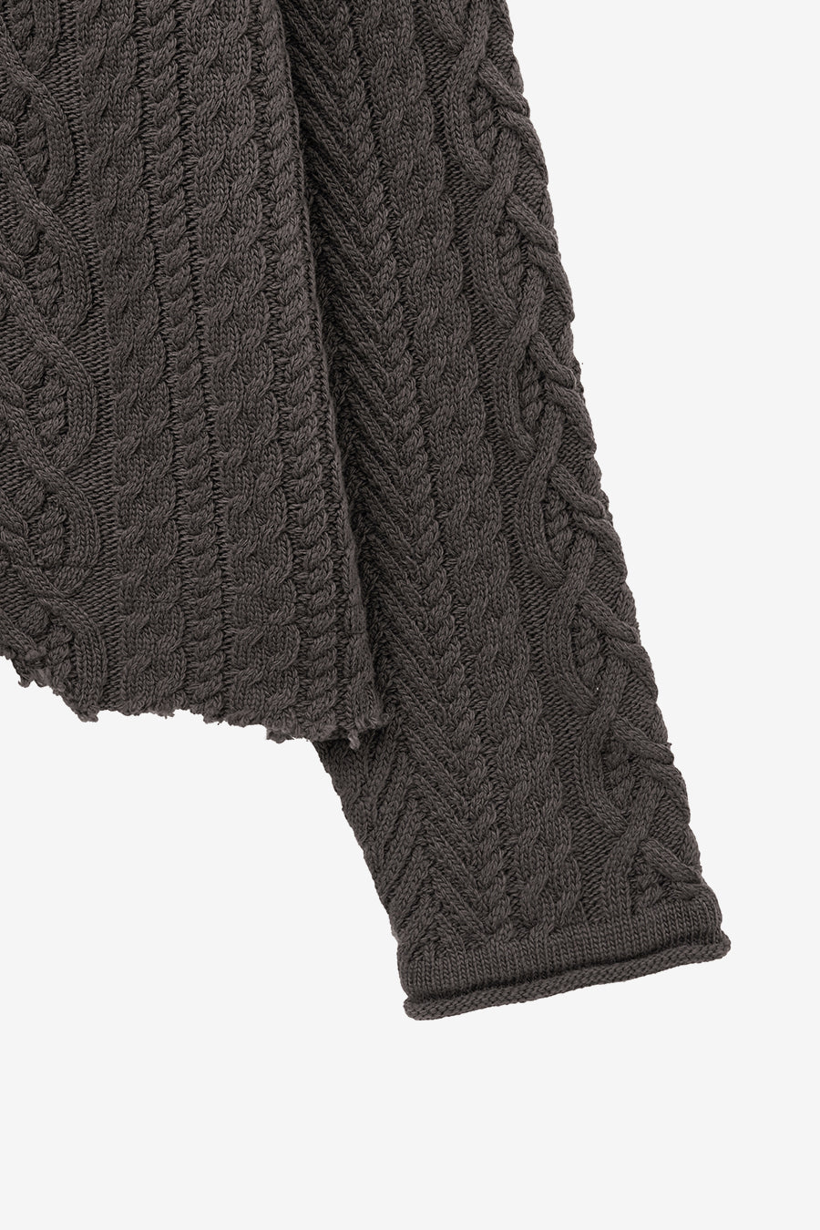 Grunge Fisherman Pullover ASH BROWN