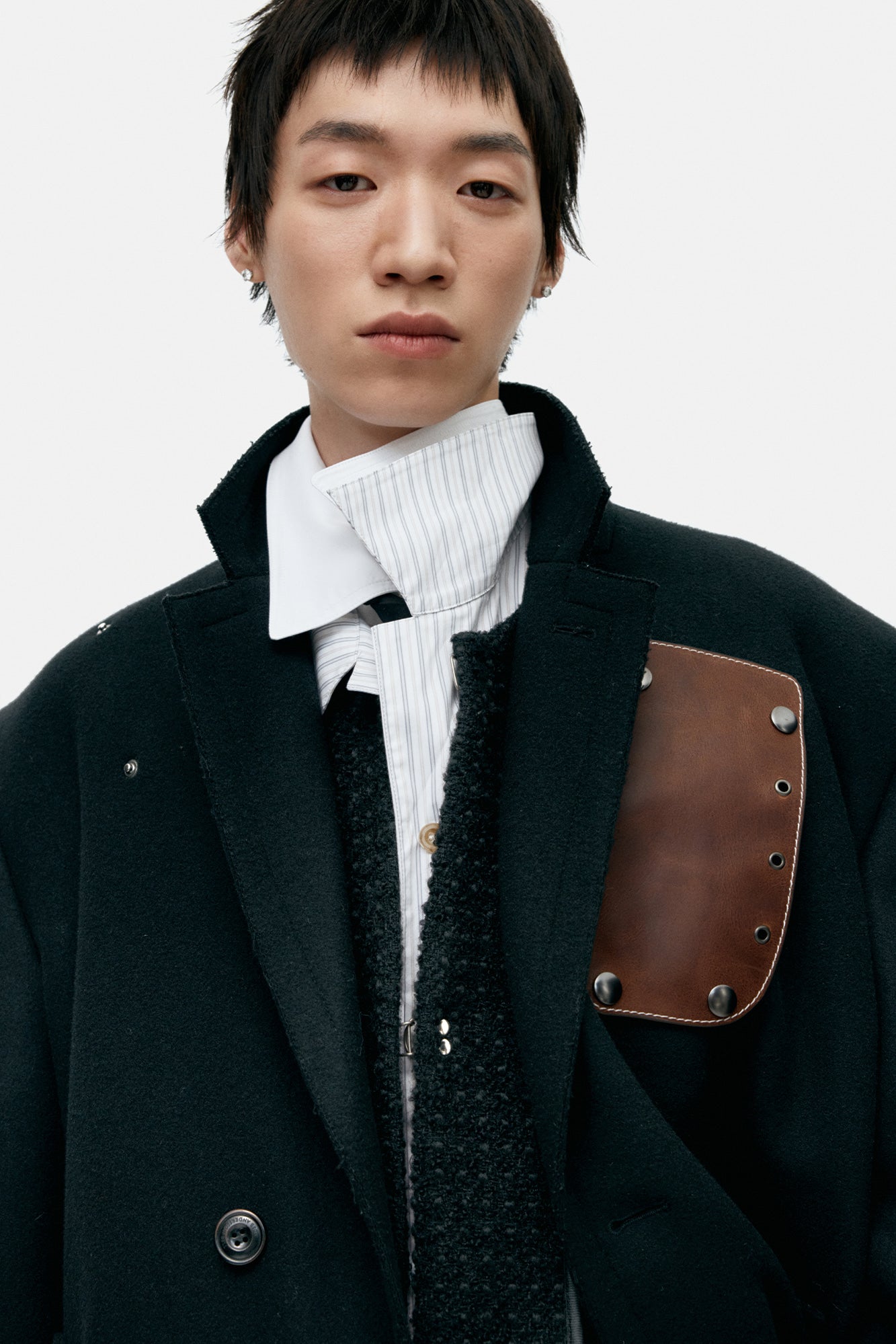 UNISEX JAMES WOOL COAT awa731u(BLACK)