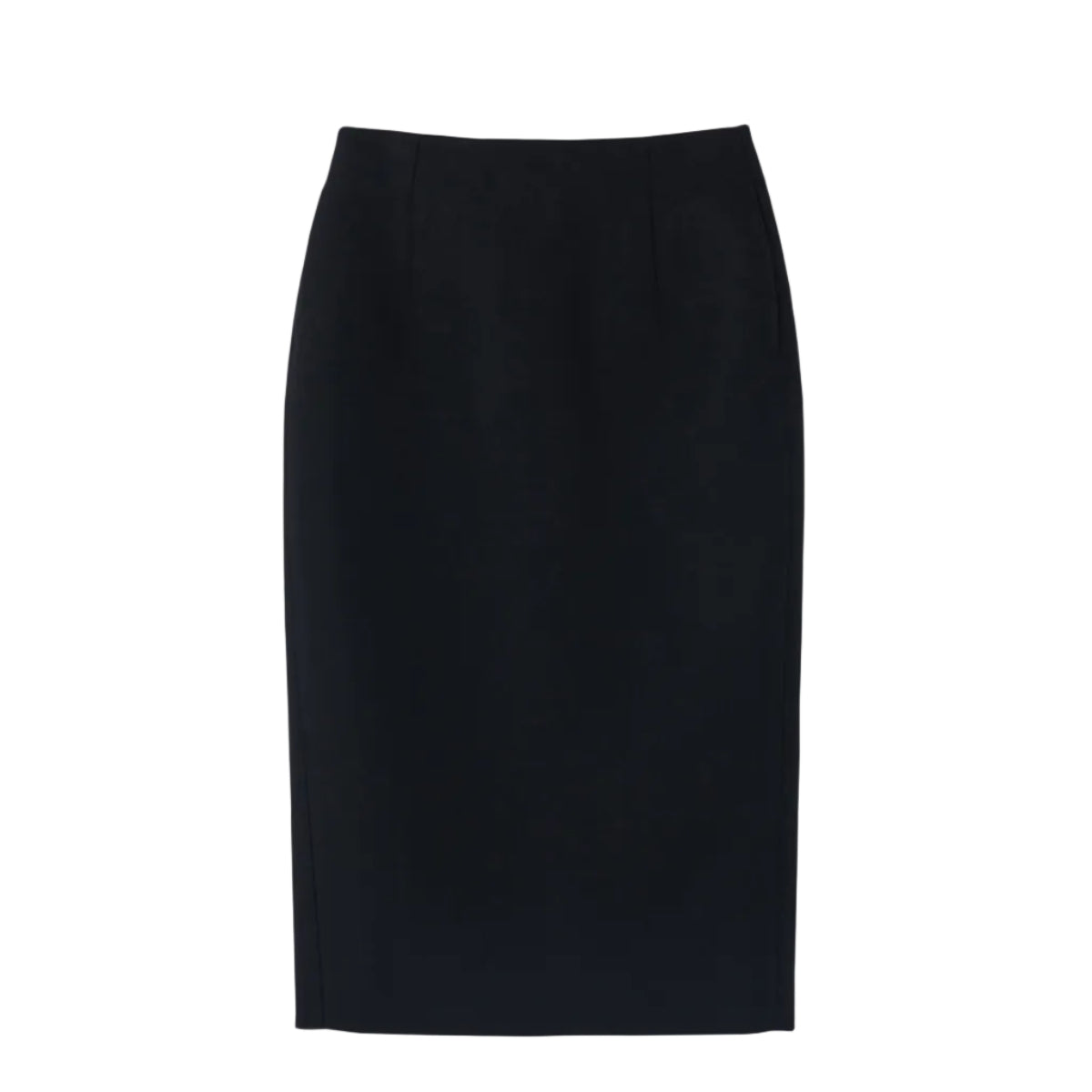 Wool Midi Skirt (Black)