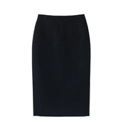 Wool Midi Skirt (Black)