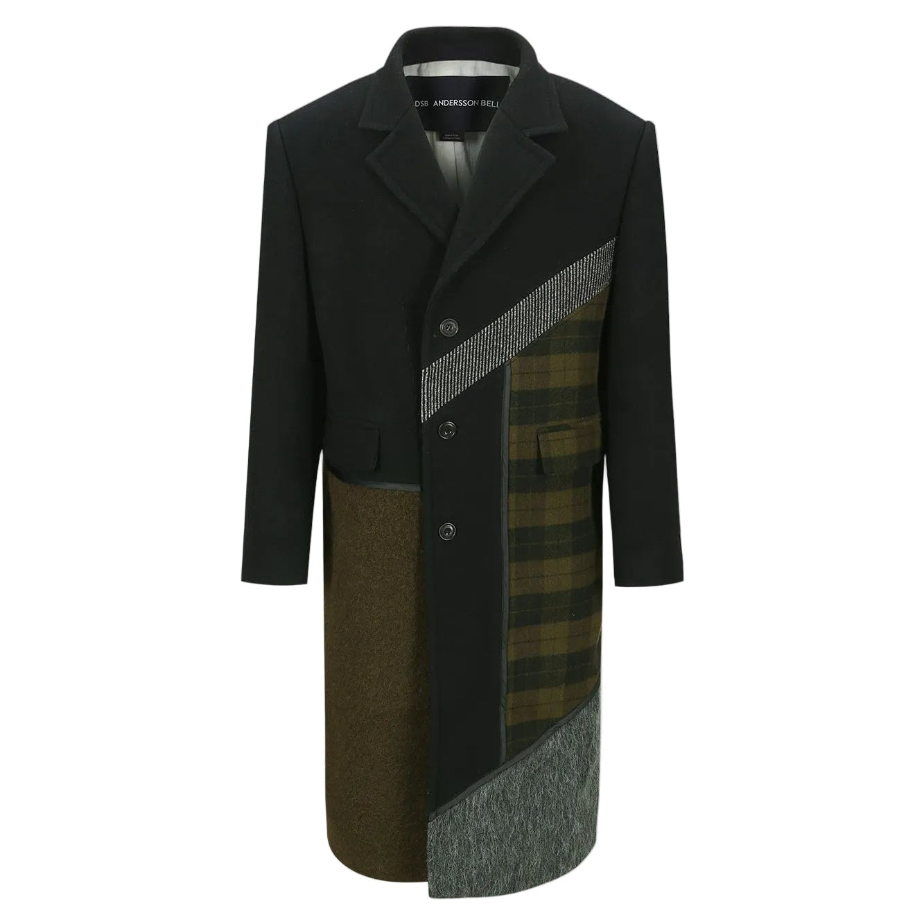 PATCHWORK WOOL COAT awa709m(MULTI)