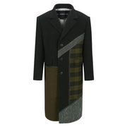 PATCHWORK WOOL COAT awa709m(MULTI)