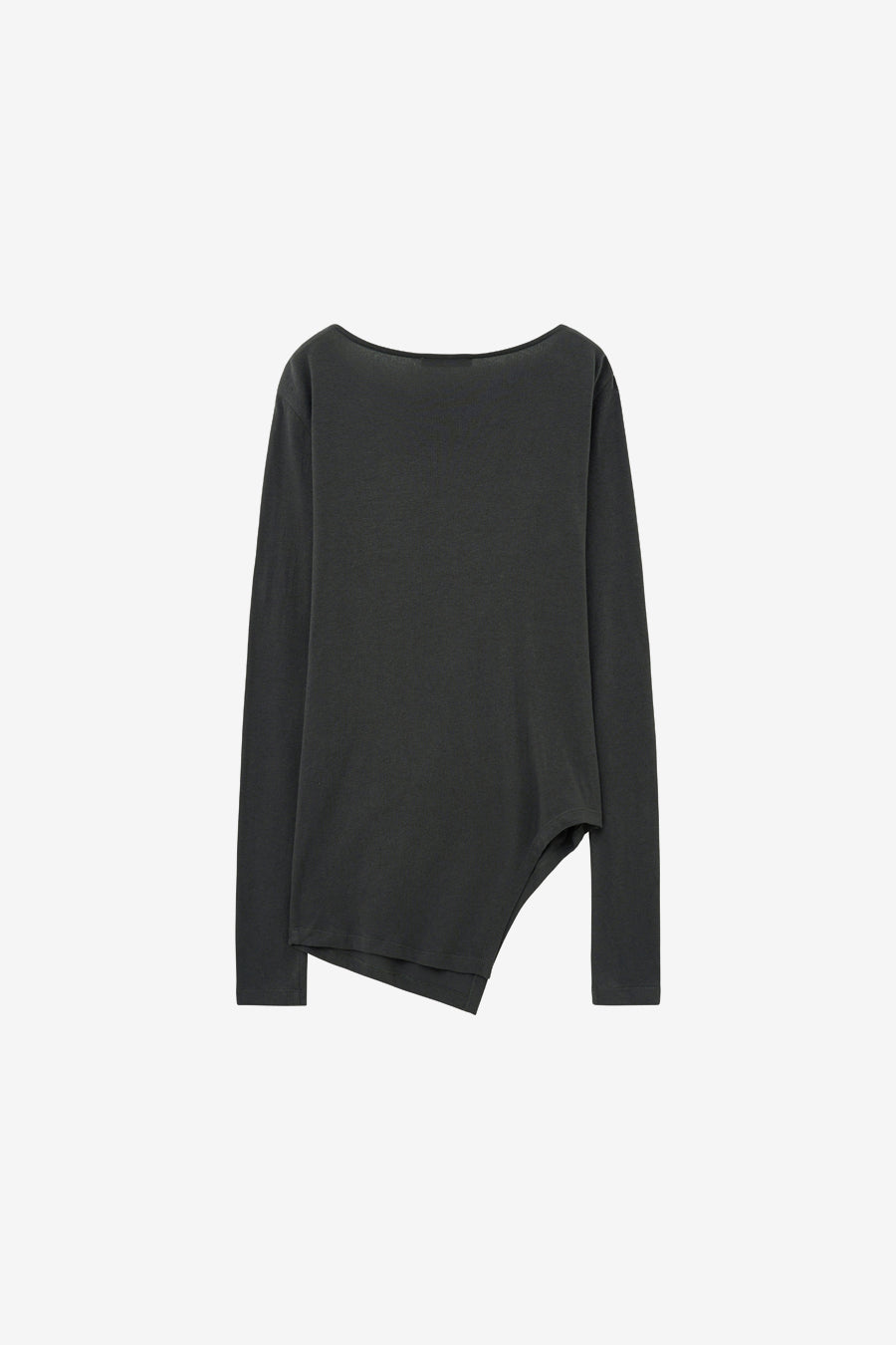Twist Draping Long Sleeve CHARCOAL
