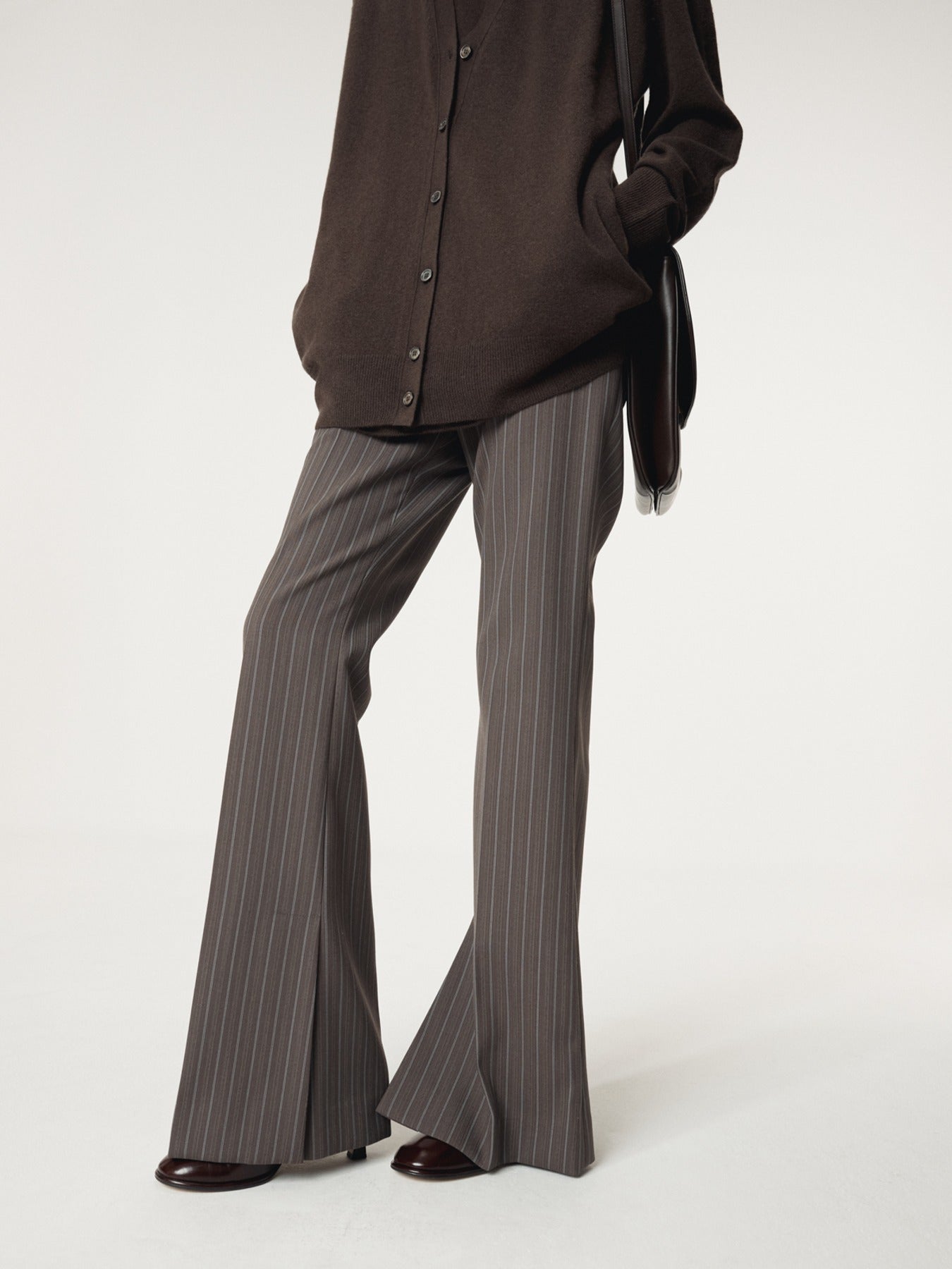 RC SIGNATURE STRIPE FLARE PANTS (SEPIA GREY)