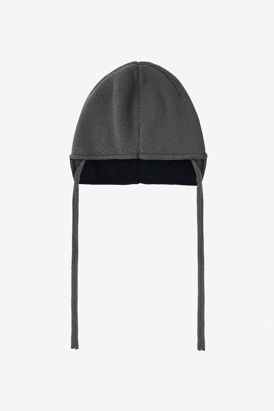 Layered Ear Cuff Beanie CHARCOAL