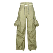 BALLOON POCKET PARACHUTE PANTS apa709w (YELLOW BEIGE)