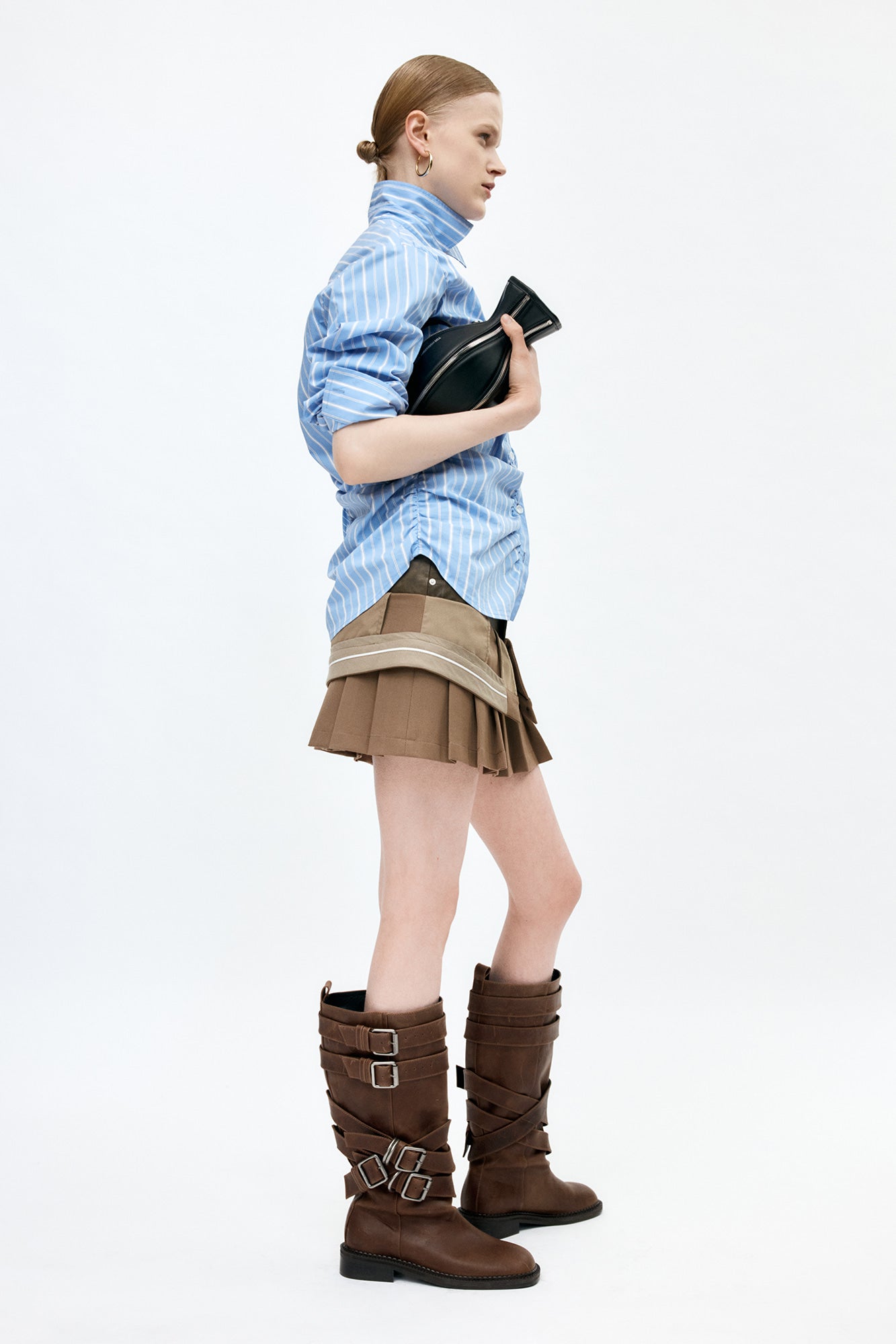 [Restock] LAYERED STRAP BOOTS aaa484w(BROWN)
