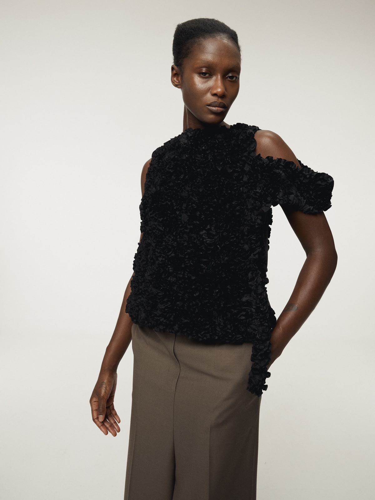 SINTRA SLIT SKIRT PANTS (DARK KHAKI)