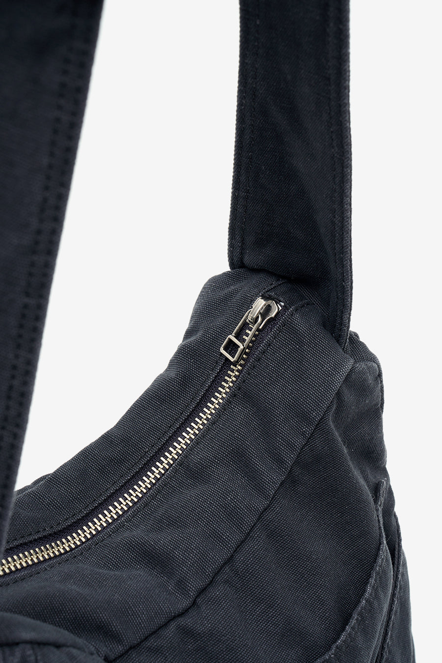 Washed Canvas Crossbody Bag CHARCOAL