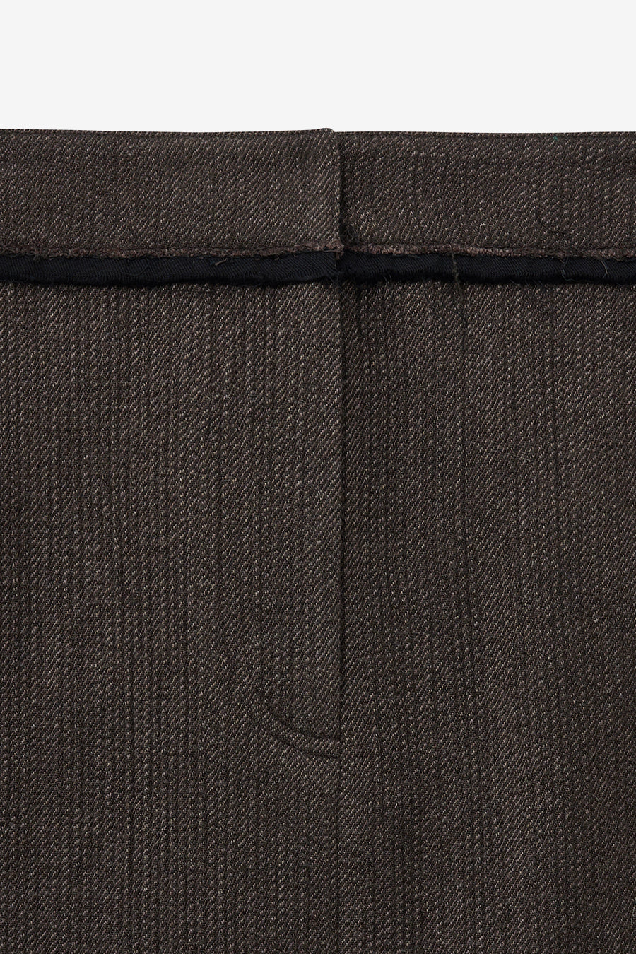 Low Detail Wool Skirt BROWN