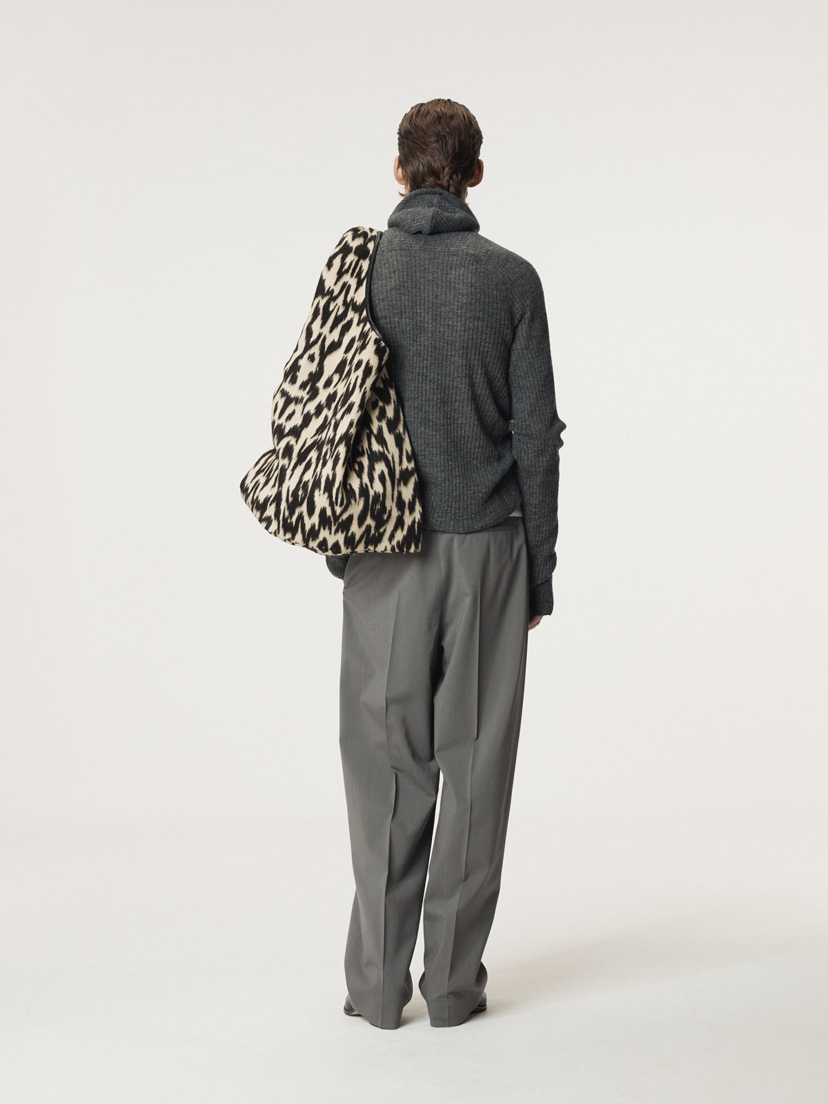 TUCK DETAIL SUIT PANTS (MIDNIGHT GREY)