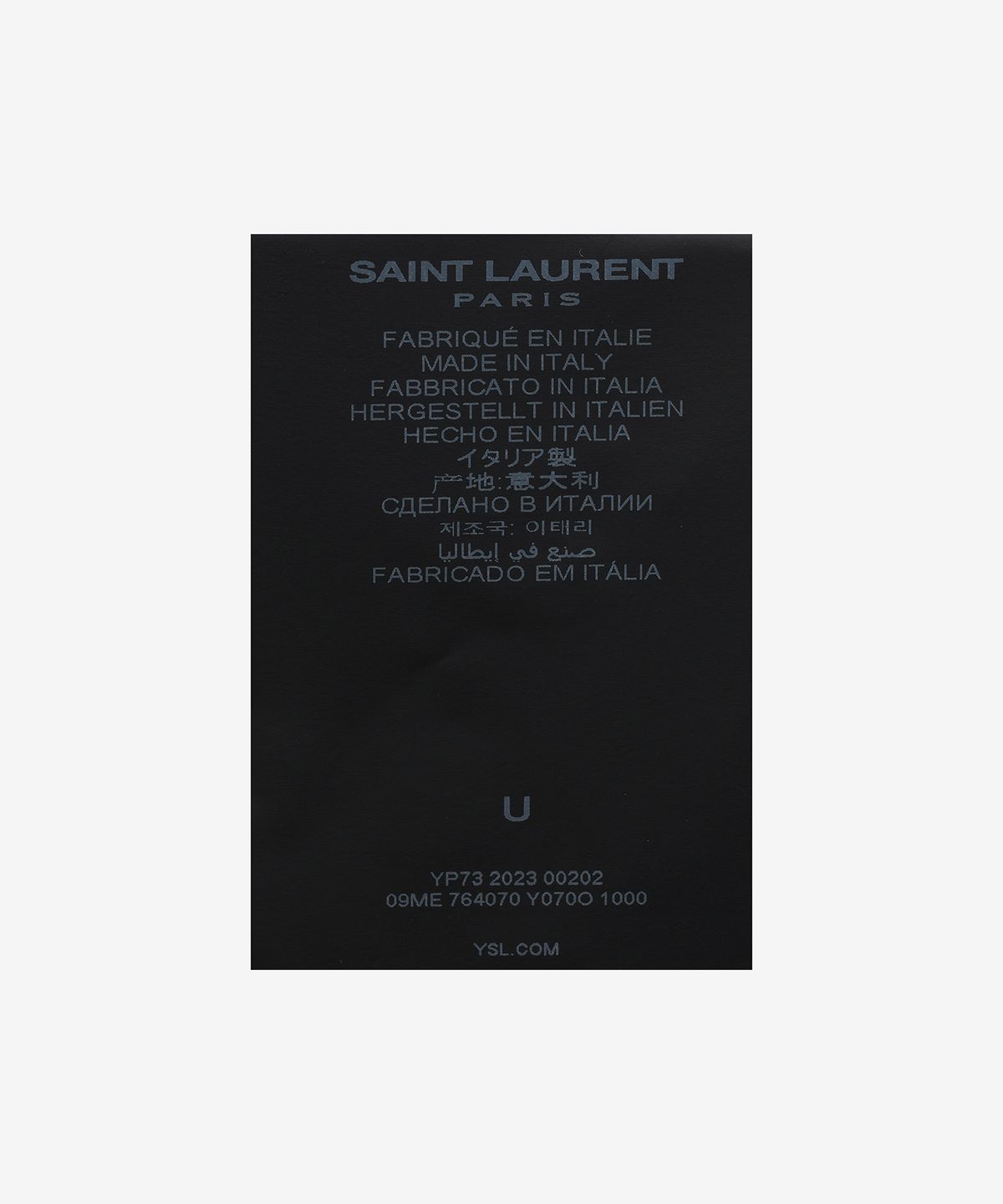 Saint Laurent Wide Collar Padded Jacket - Black / 764070Y070O1000